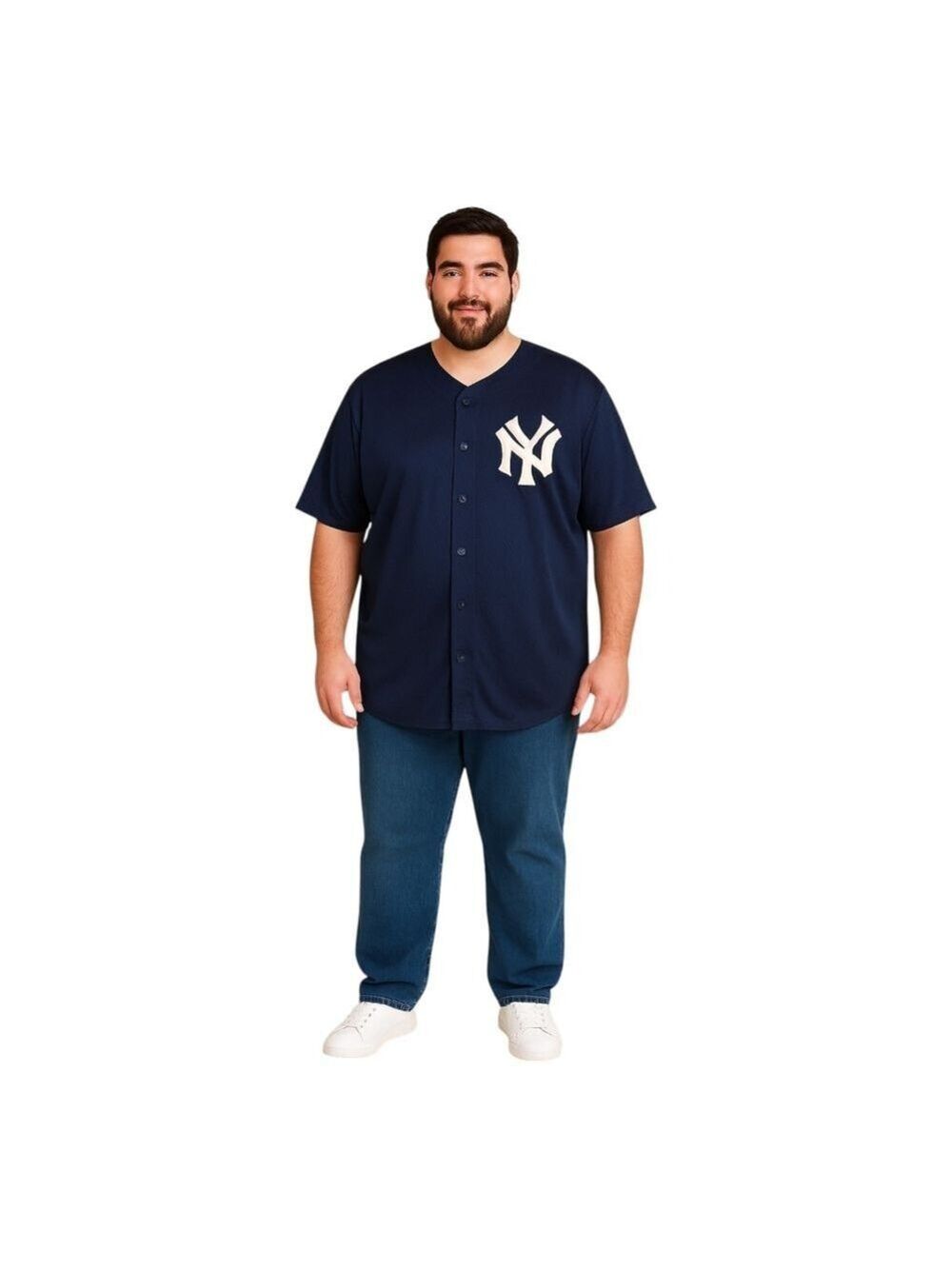 Vintage Russell Athletic New York Yankees MLB Mesh Jersey Navy Blue Men’s XXL